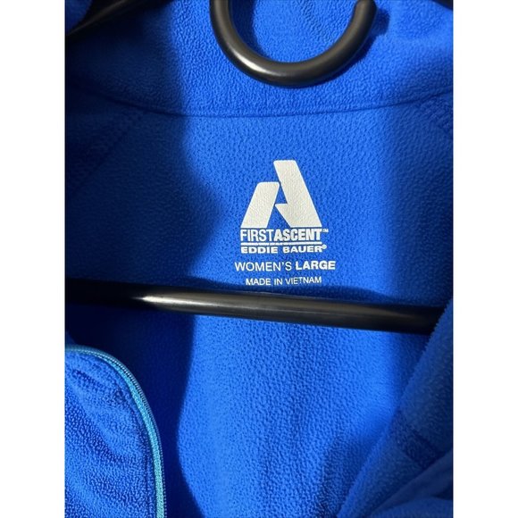 Eddie Bauer First Ascent Women Athletic Jacket Blue Pull Over L Thick Warm shirt - Picture 2 of 6